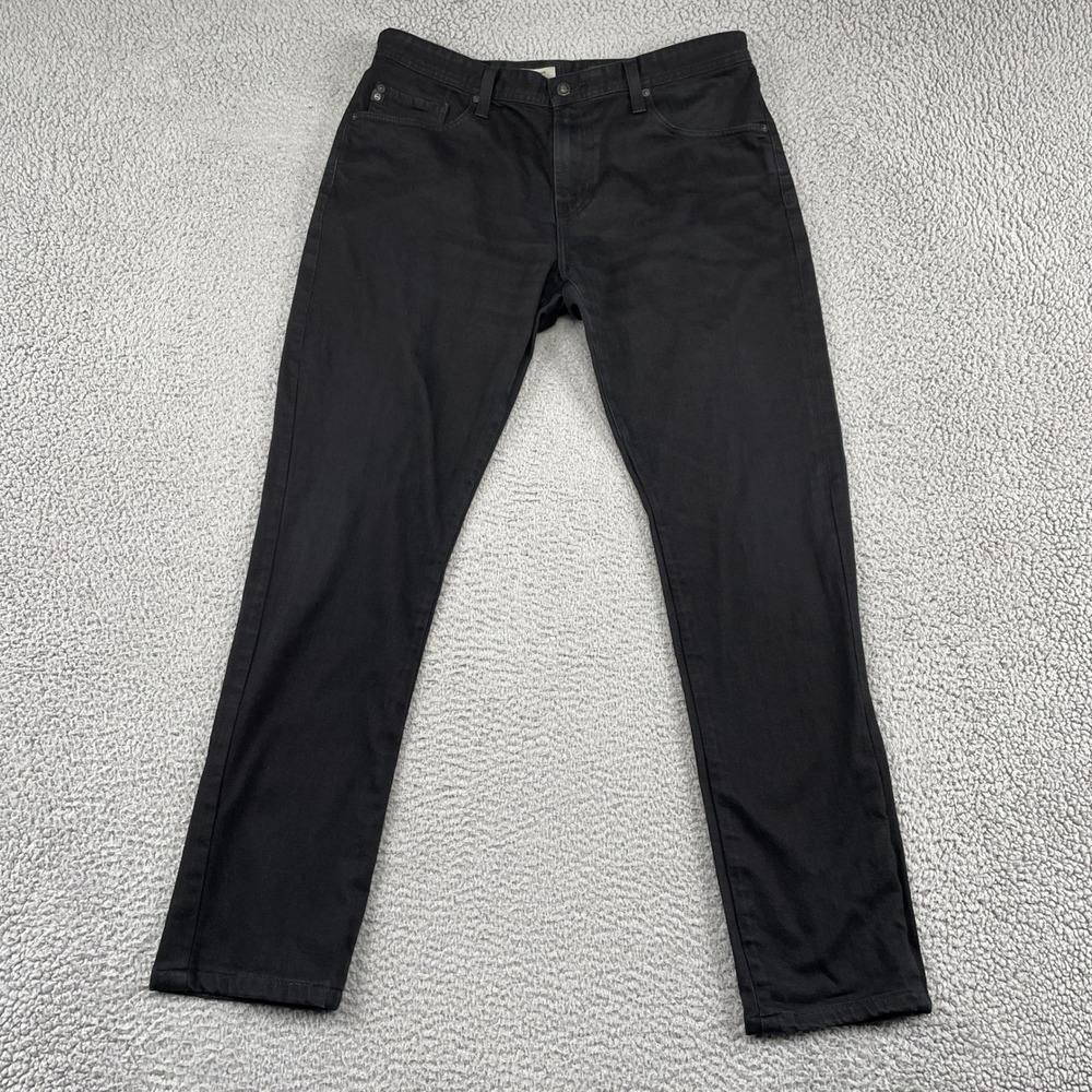 AG Adriano Goldschmied Jeans Mens 36x32 Black The Graduate Tailored Leg Stretch